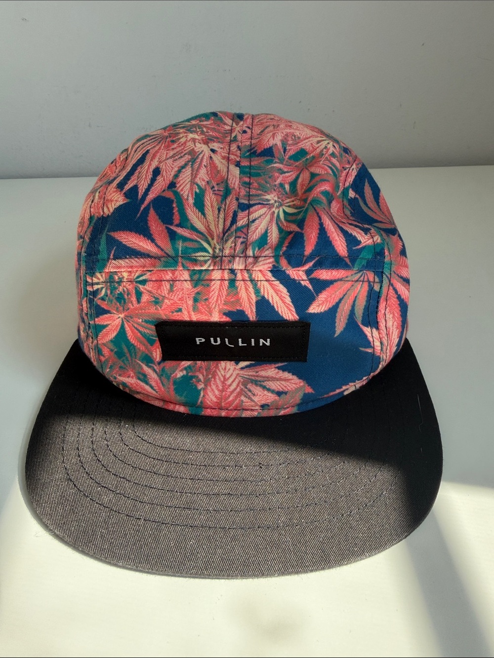 Pullin Tropical Bud Five-Panel Cap in Pink & Blue - never worn